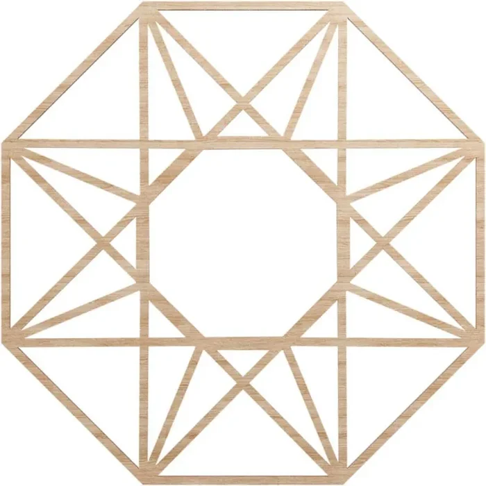 0.25 in. D x 30 in. W x 30 in. H Wood (Alder) Medallion Moulding