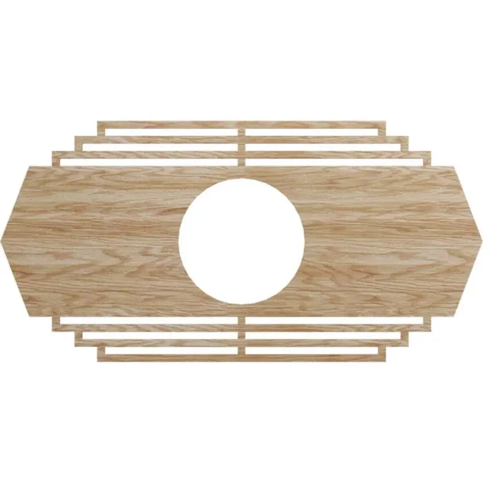 0.25 in. D x 38 in. W x 38 in. H Wood (Red Oak) Medallion Moulding