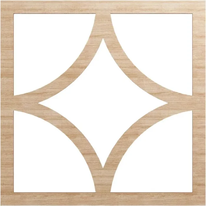 0.25 in. x 14.125 in. x 22 in. Wood Medallion Moulding