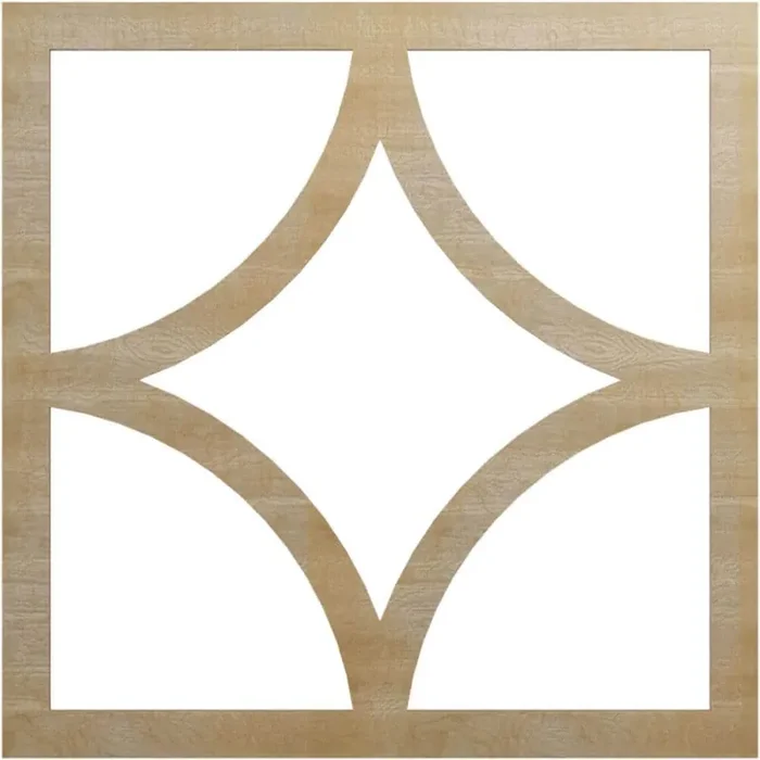 0.25 in. x 30 in. x 30 in. Wood (Hickory) Medallion Moulding