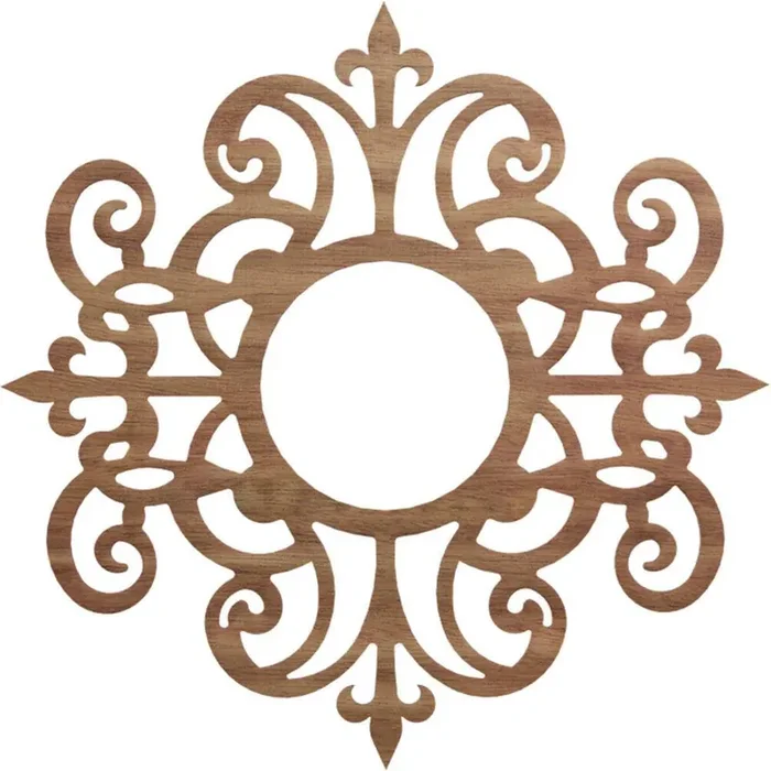0.25 in. x 30 in. x 30 in. Wood Medallion Moulding