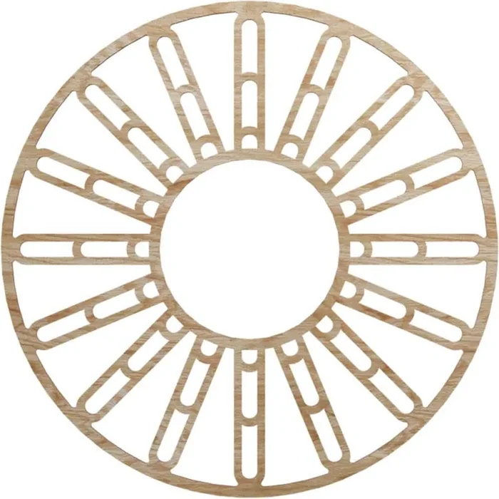 0.25 in. x 30 in. x 30 in. Wood Medallion Moulding