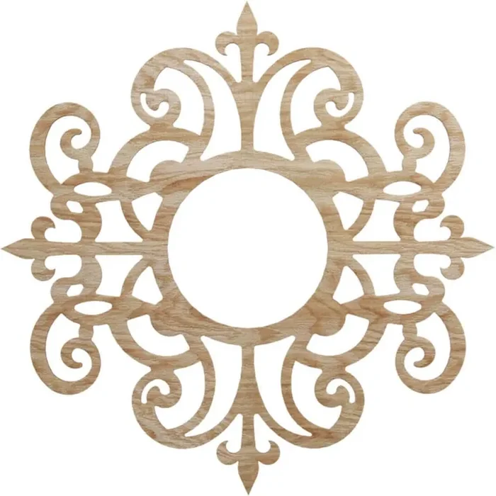 0.25 in. x 32 in. x 32 in. Wood Medallion Moulding