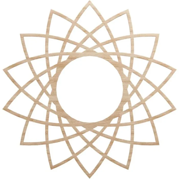 0.25 in. x 32 in. x 32 in. Wood Medallion Moulding