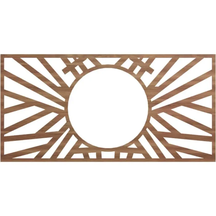 0.25 in. x 34 in. x 17 in. Wood (Walnut) Medallion Moulding