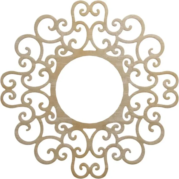 0.25 in. x 34 in. x 34 in. Wood (Birch) Medallion Moulding