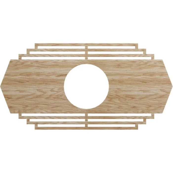 0.25 in. x 36 in. x 18 in. Wood (Red Oak) Medallion Moulding