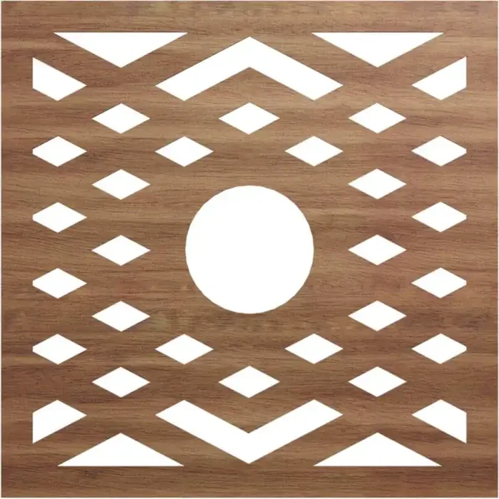 0.25 in. x 36 in. x 36 in. Wood Medallion Moulding