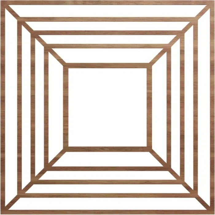 0.25 in. x 36 in. x 36 in. Wood Medallion Moulding