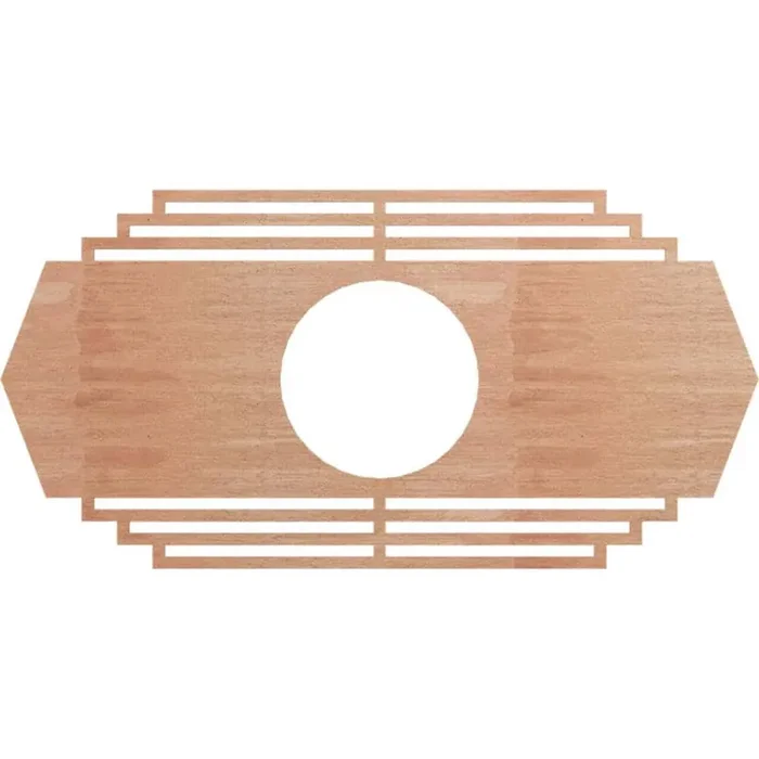 0.25 in. x 38 in. x 19 in. Wood (Cherry) Medallion Moulding