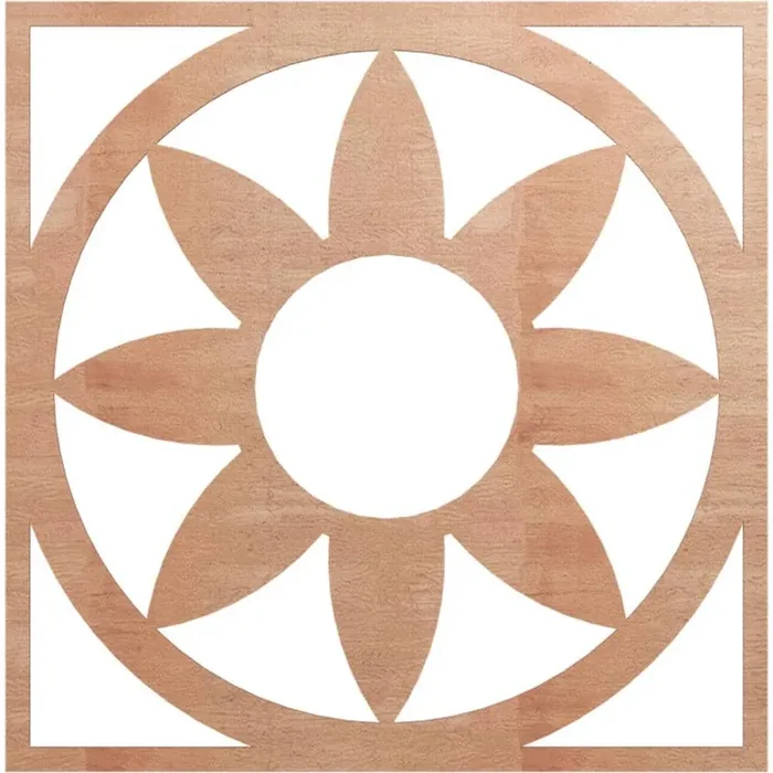 0.25 in. x 38 in. x 38 in. Wood Medallion Moulding
