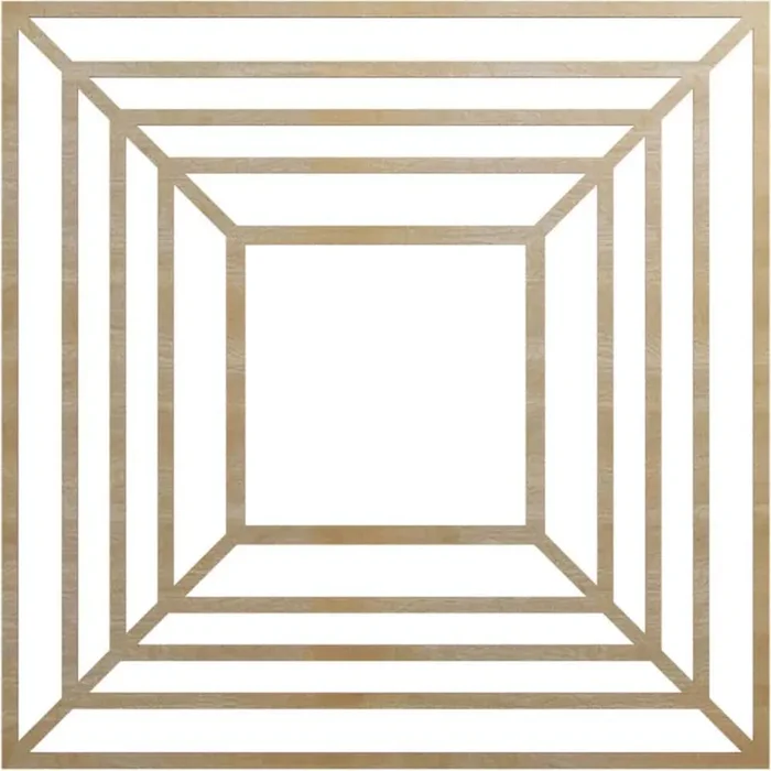 0.25 in. x 38 in. x 38 in. Wood Medallion Moulding