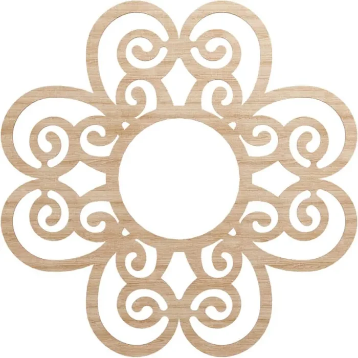0.25 in. x 38 in. x 38 in. Wood Medallion Moulding