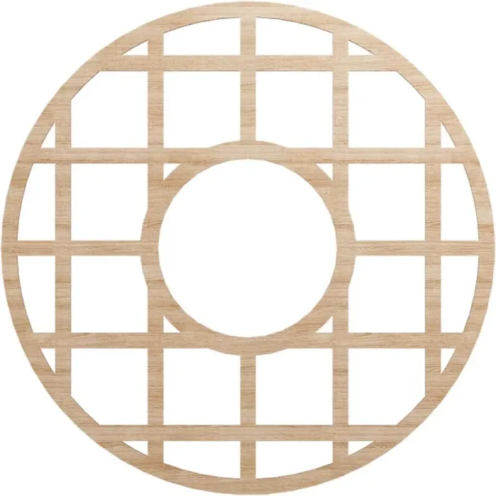 0.25 in. x 38 in. x 38 in. Wood Medallion Moulding