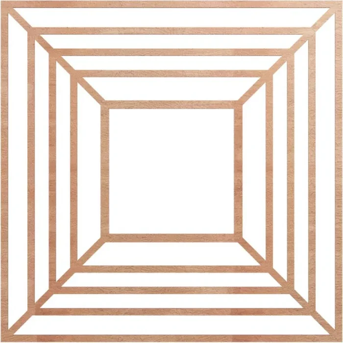 0.25 in. x 40 in. x 40 in. Wood Medallion Moulding
