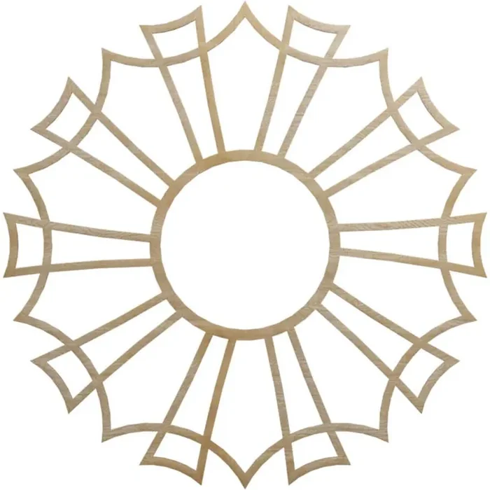 0.25 in. x 40 in. x 40 in. Wood Medallion Moulding