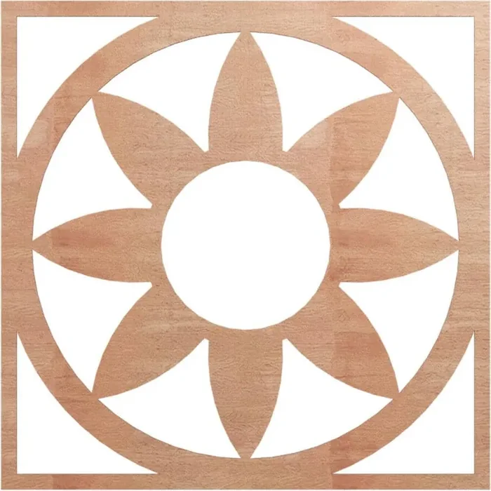 0.25 in. x 40 in. x 40 in. Wood Medallion Moulding