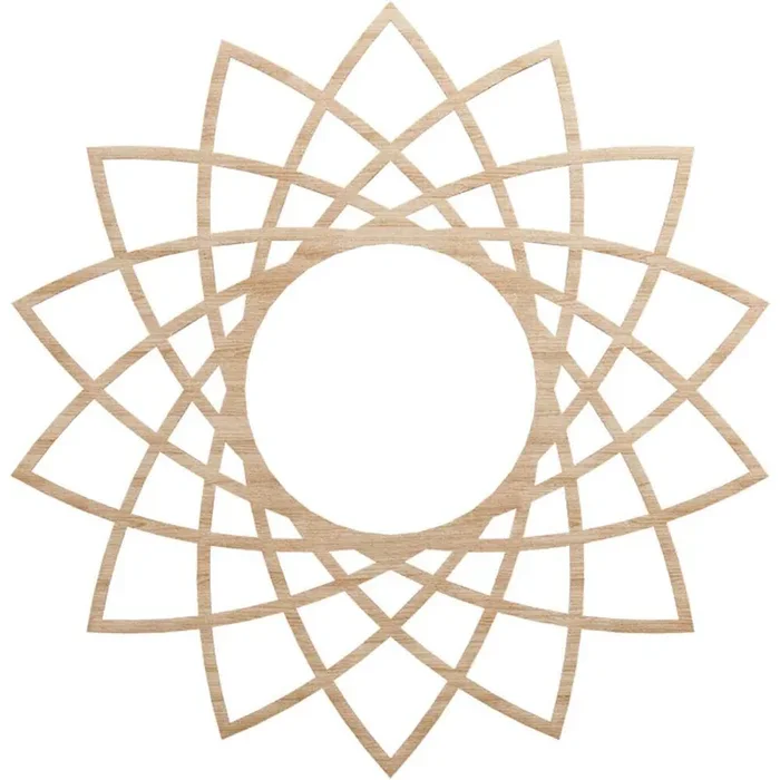 0.25 in. x 40 in. x 40 in. Wood Medallion Moulding