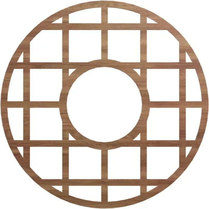 0.25 in. x 40 in. x 40 in. Wood Medallion Moulding