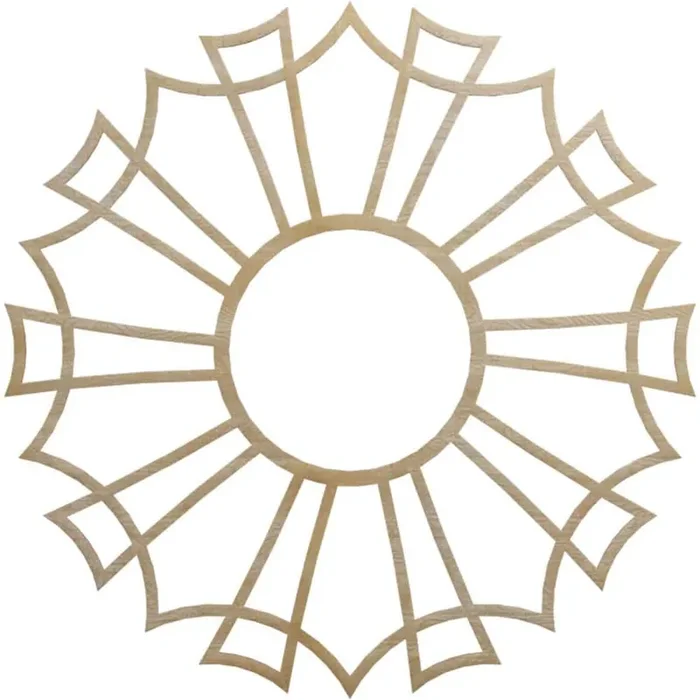 0.25 in. x 40 in. x 40 in. Wood Medallion Moulding