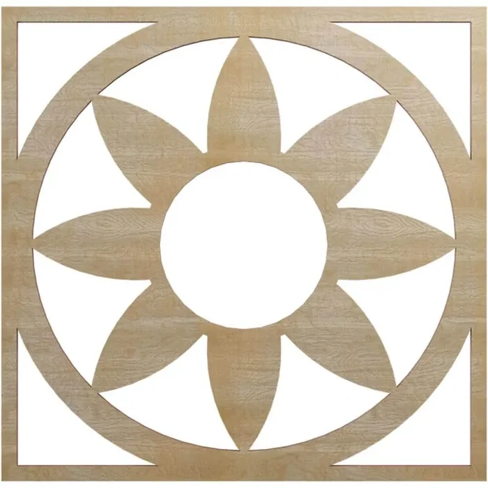 0.25 in. x 6.25 in. x 18 in. Wood Medallion Moulding