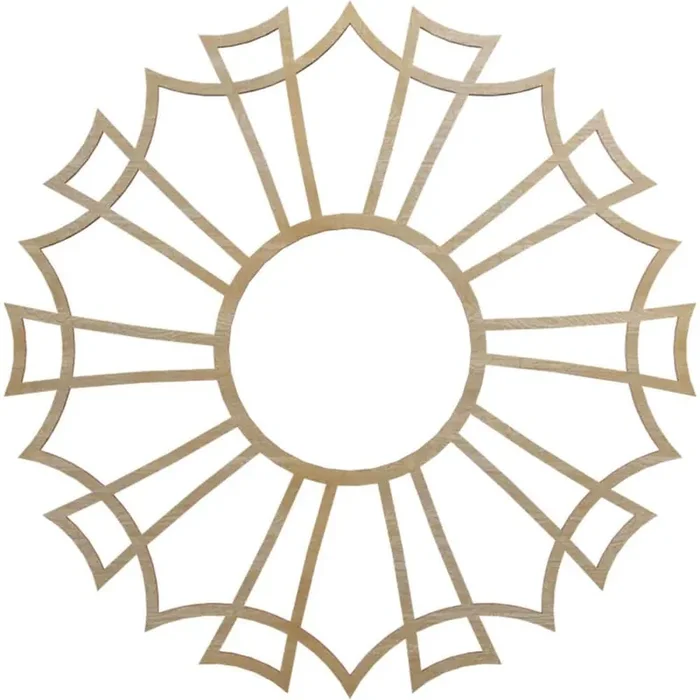 0.25 in. x 6.375 in. x 18 in. Wood Medallion Moulding