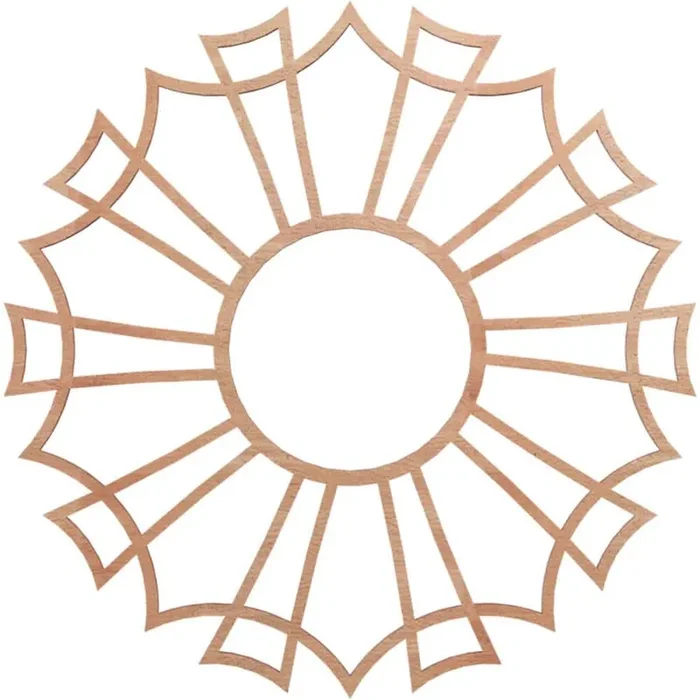 0.25 in. x 6.375 in. x 18 in. Wood Medallion Moulding