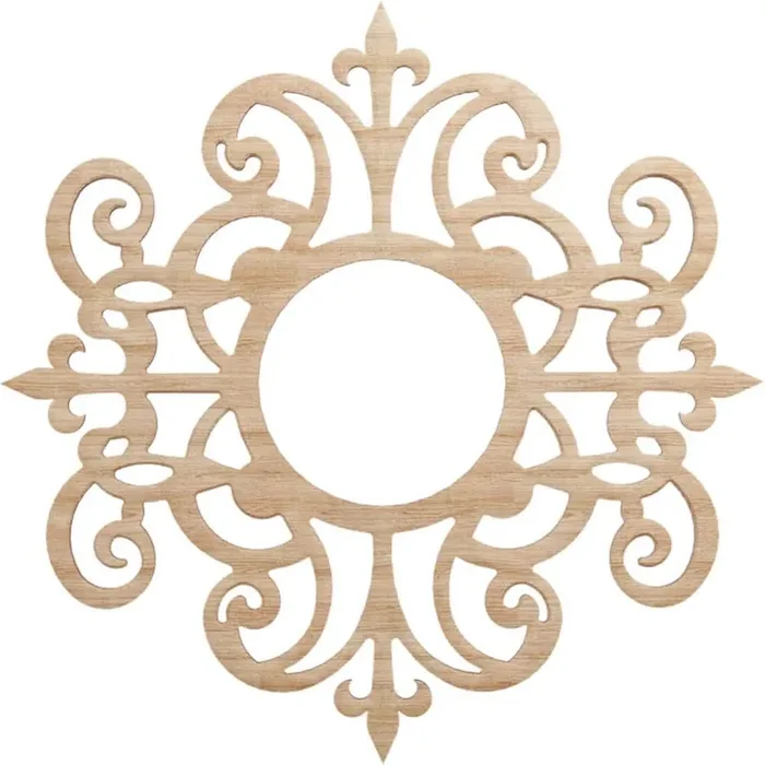 0.25 in. x 6.5 in. x 20 in. Wood Medallion Moulding
