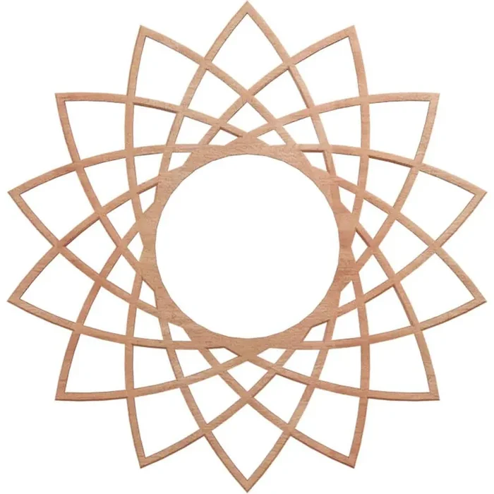 0.25 in. x 6.875 in. x 18 in. Wood Medallion Moulding