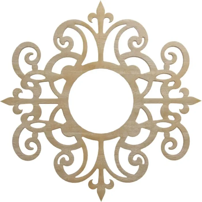 0.25 in. x 7.125 in. x 22 in. Wood Medallion Moulding