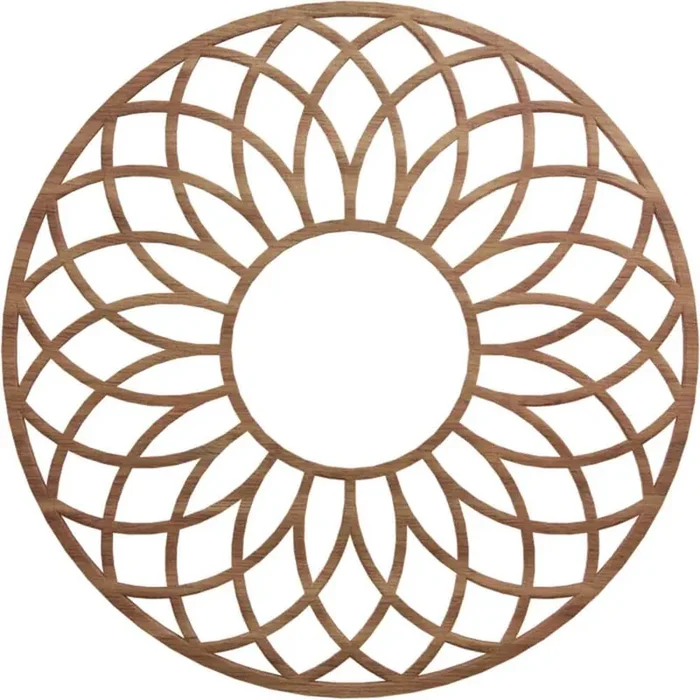 0.25 in. x 7.5 in. x 22 in. Wood Medallion Moulding