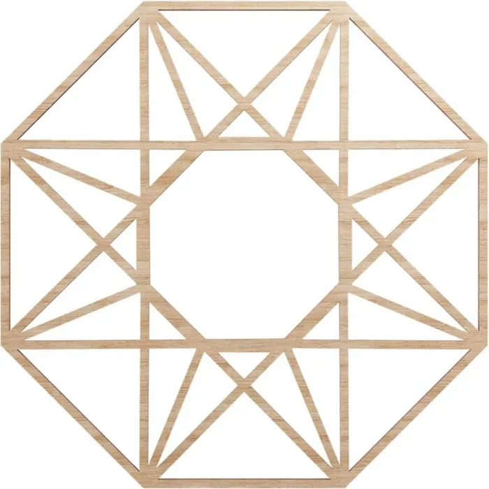 0.25 in. x 7.75 in. x 20 in. Wood Medallion Moulding