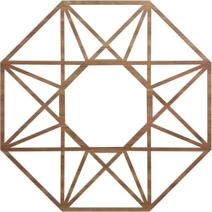 0.25 in. x 7.75 in. x 20 in. Wood Medallion Moulding
