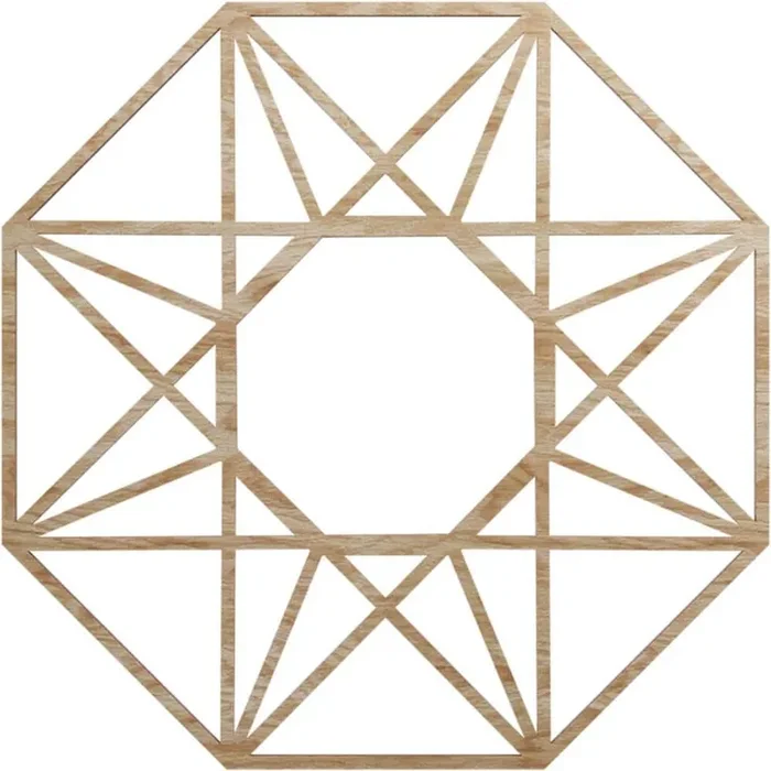 0.25 in. x 8.5 in. x 22 in. Wood Medallion Moulding