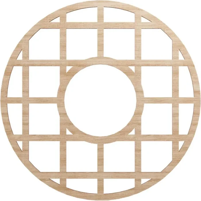 0.25 in. x 8 in. x 22 in. Wood Medallion Moulding