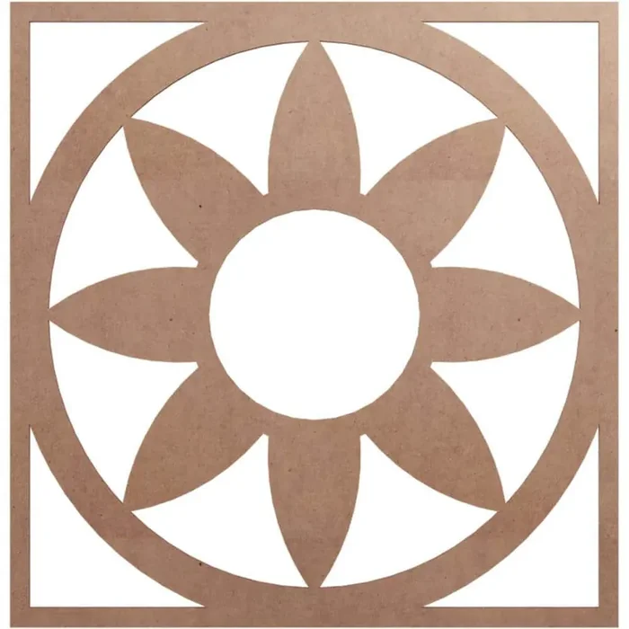 0.375 in. D x 28 in. W x 28 in. H Wood Medallion Moulding