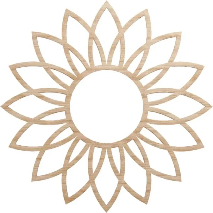 0.375 in. x 22 in. x 22 in. Wood (Alder) Medallion Moulding