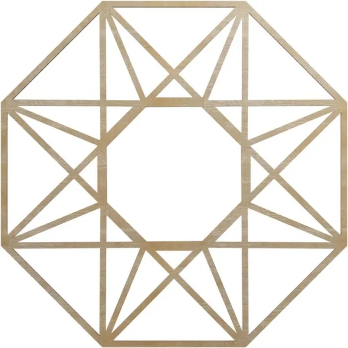 0.375 in. x 24 in. x 24 in. Wood (Birch) Medallion Moulding