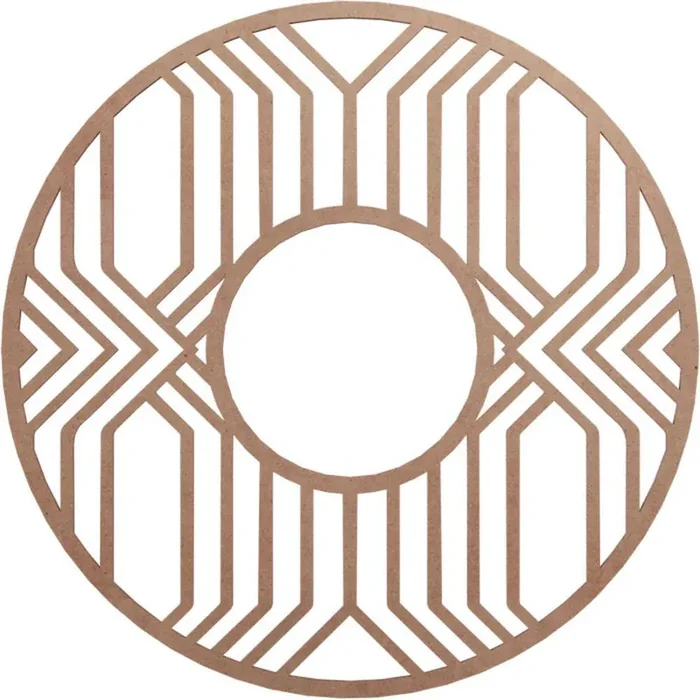 0.375 in. x 24 in. x 24 in. Wood Medallion Moulding