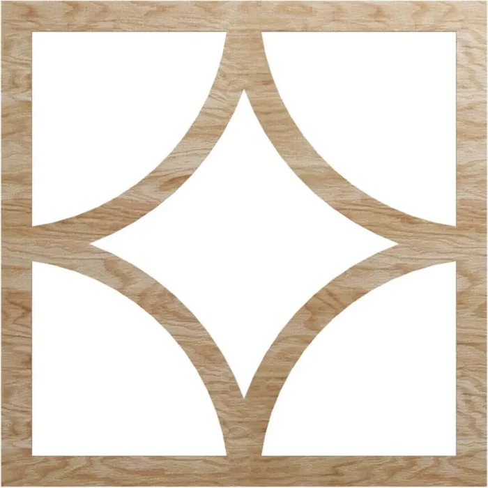 0.375 in. x 38 in. x 38 in. Wood Medallion Moulding