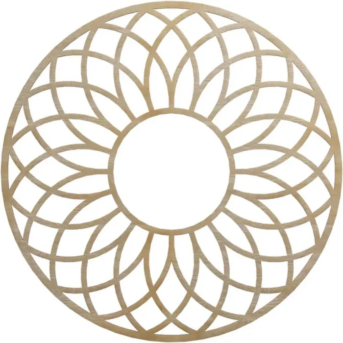0.375 in. x 38 in. x 38 in. Wood Medallion Moulding