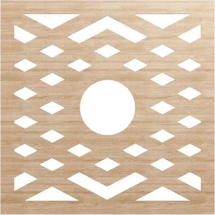 0.375 in. x 38 in. x 38 in. Wood Medallion Moulding