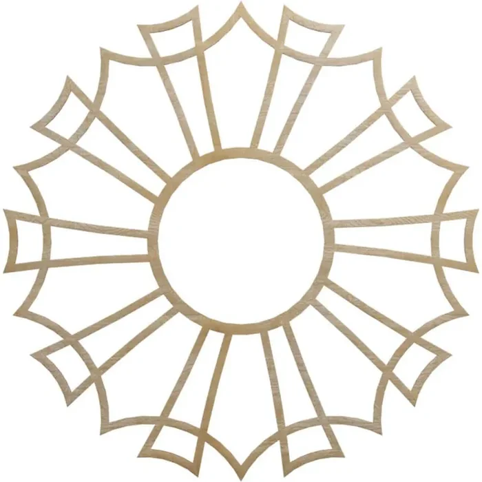 0.375 in. x 38 in. x 38 in. Wood Medallion Moulding