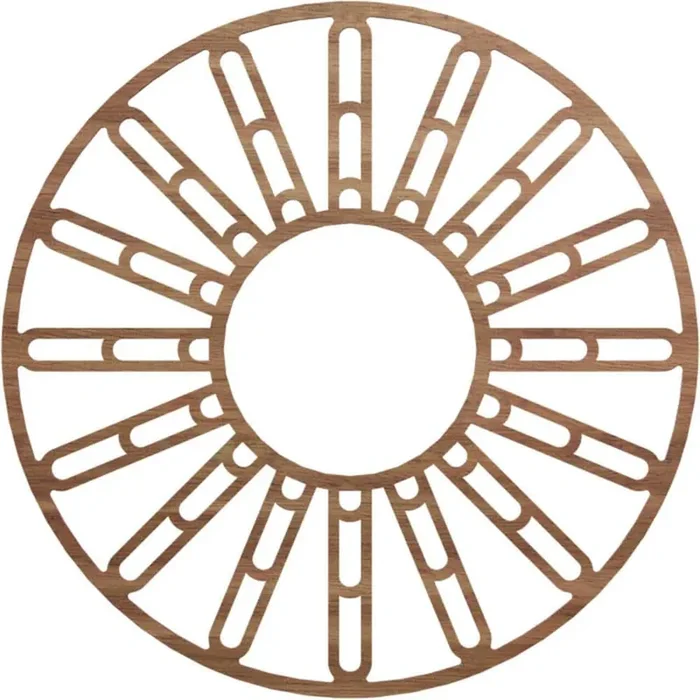 0.375 in. x 38 in. x 38 in. Wood Medallion Moulding