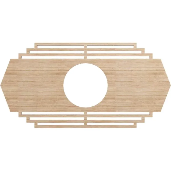 0.375 in. x 4.75 in. x 9 in. Wood Medallion Moulding