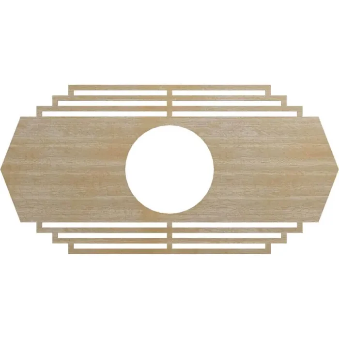 0.375 in. x 40 in. x 20 in. Wood (Birch) Medallion Moulding