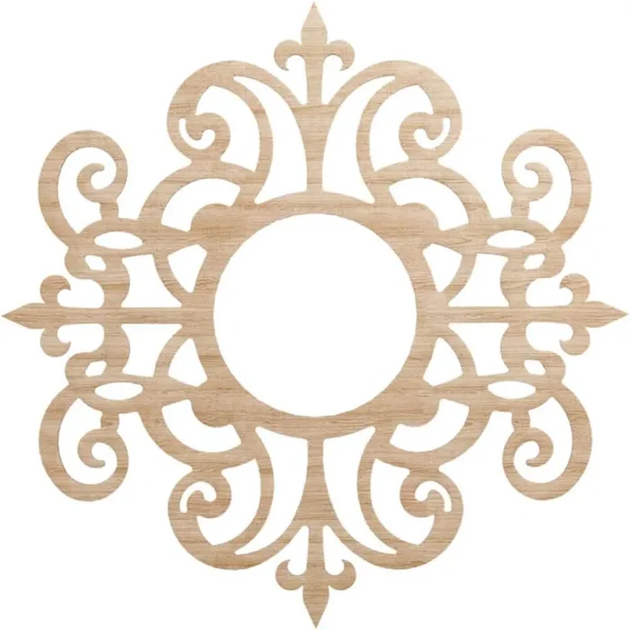 0.375 in. x 40 in. x 40 in. Wood Medallion Moulding