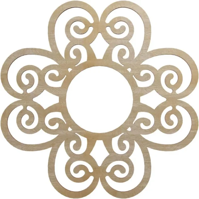 0.375 in. x 5.5 in. x 16 in. Wood Medallion Moulding