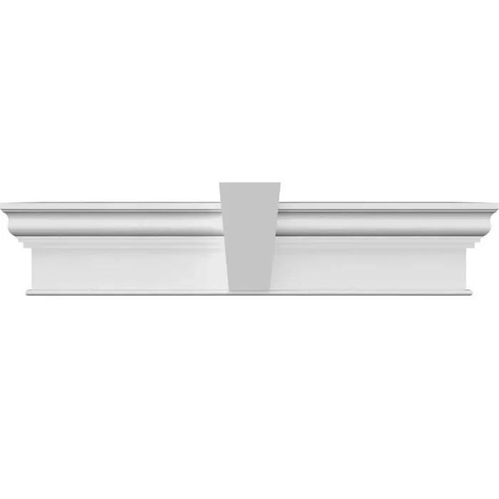 1-1/4 in. x 162 in. x 12 in. Polyurethane Crosshead Moulding with Flat Keystone