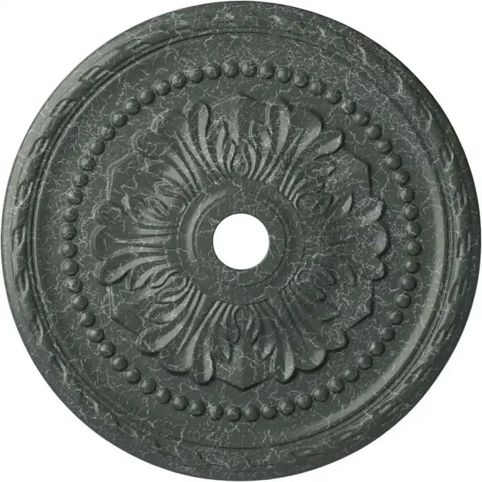 1-3/4″ x 31-1/2″ x 31-1/2″ Polyurethane Palmetto Ceiling Medallion, Athenian Green Crackle